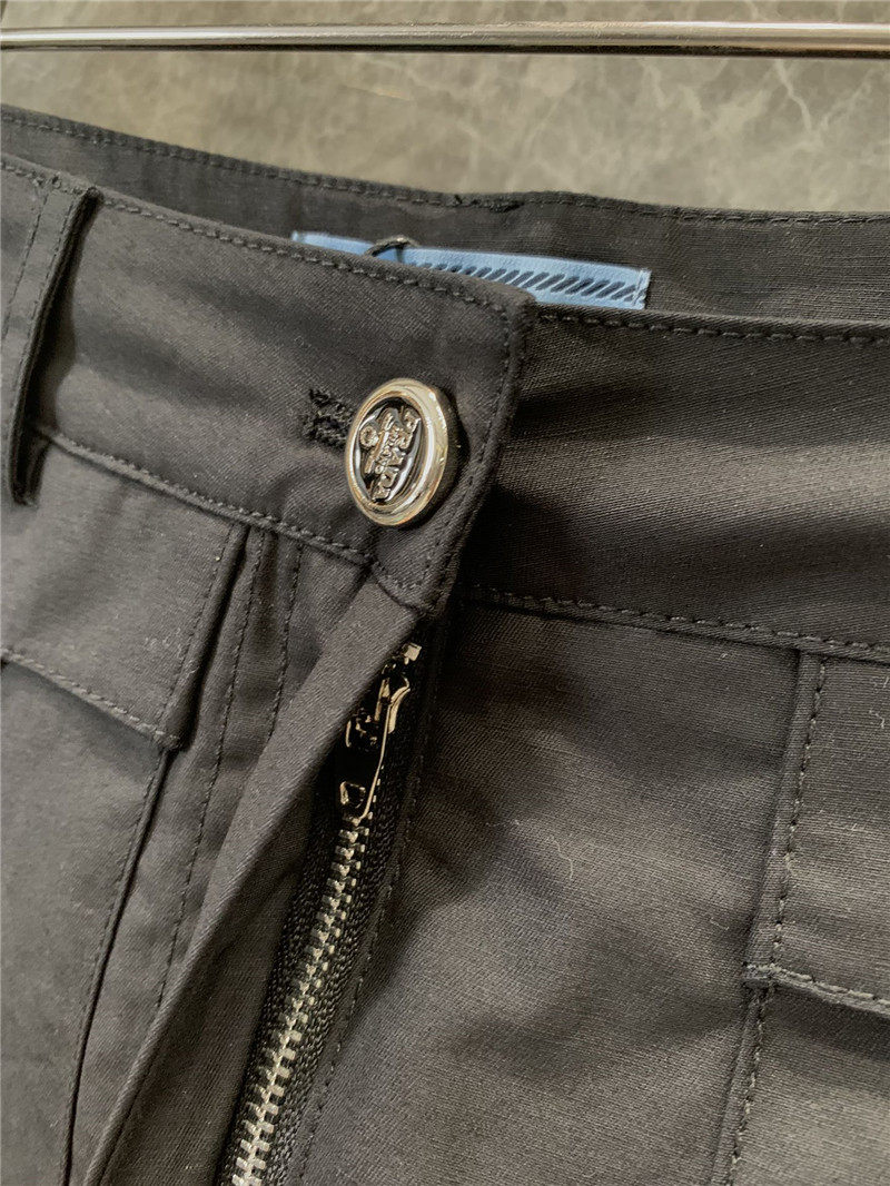 Pra*a metal buckle ribbon work skirt replicas clothes