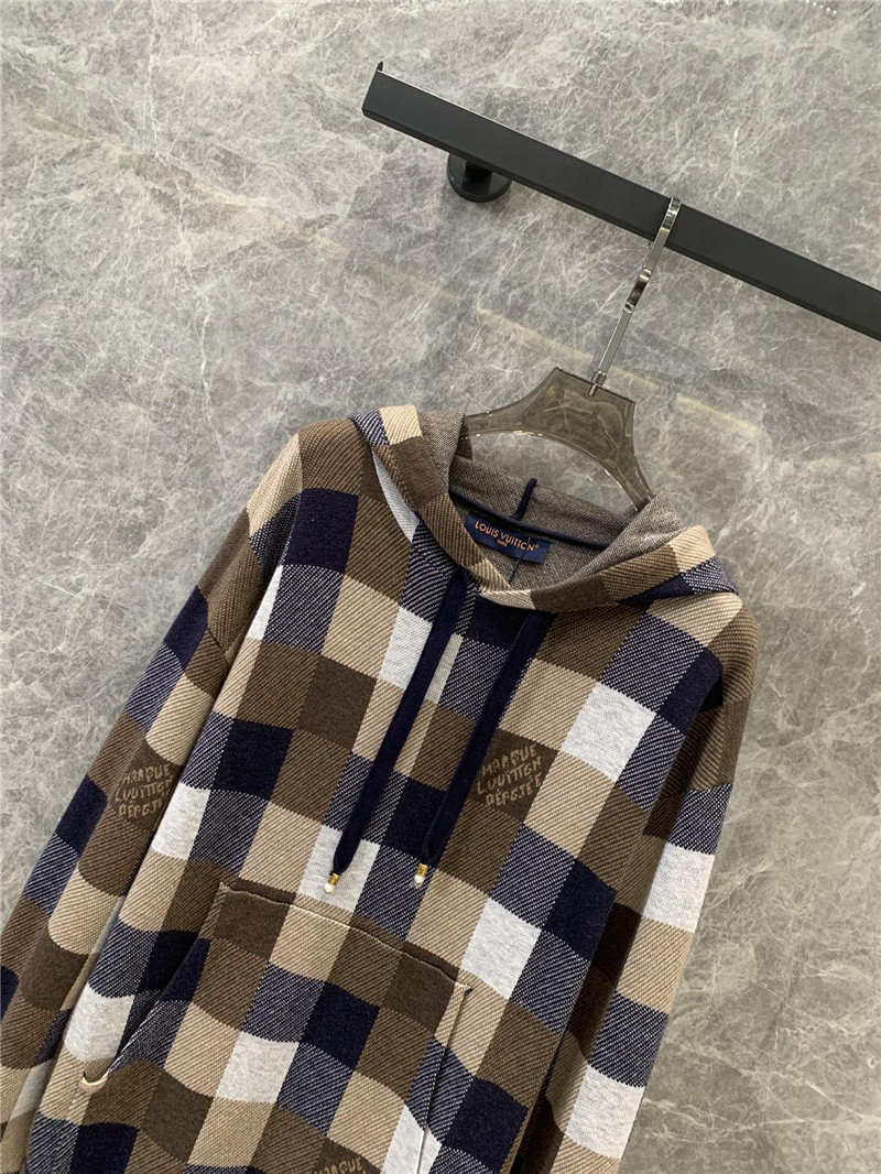 l0vis Vvtt0n lv jacquard knitted hoodie replica clothing sites