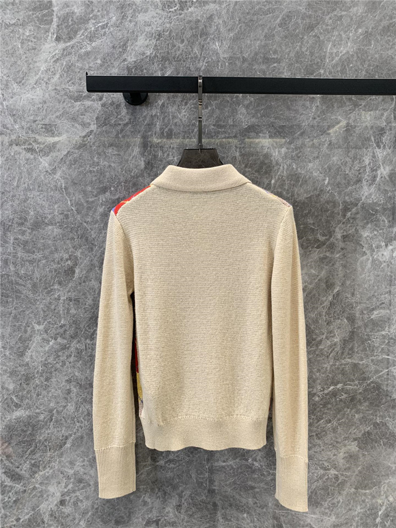 Pra*a knitted polo long sleeve sweater replicas clothes