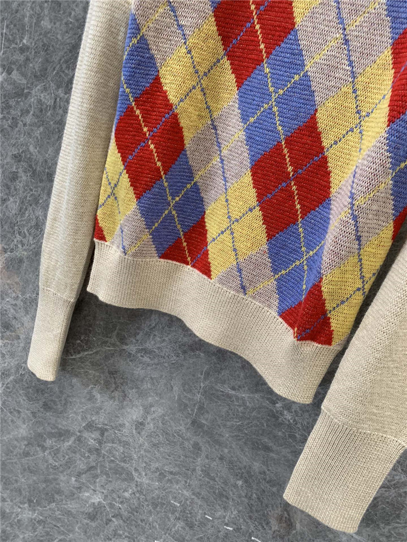 Pra*a knitted polo long sleeve sweater replicas clothes