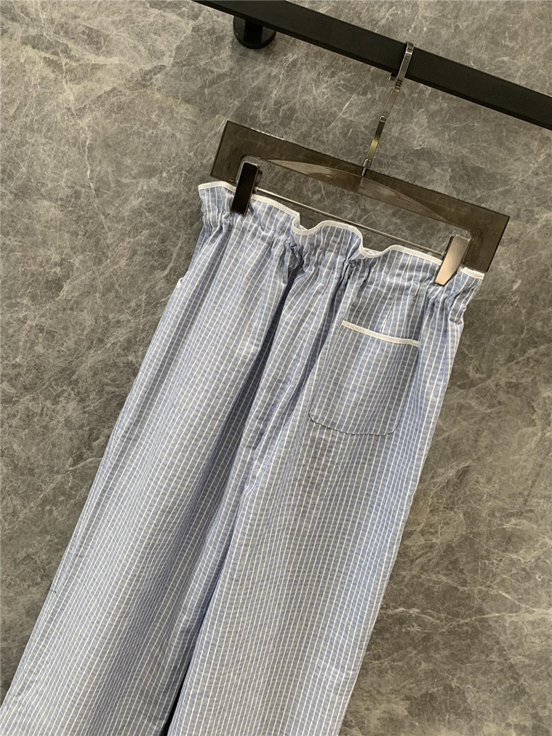 Ch**el striped casual trousers replica d&g clothing