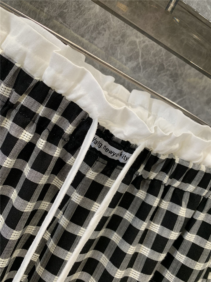 A1exa*der wang tencel plaid casual trousers replica clothes