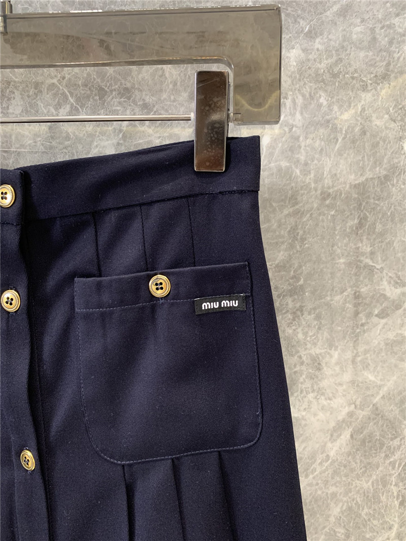 M1um1u logo pleated midi skirt replicas clothes