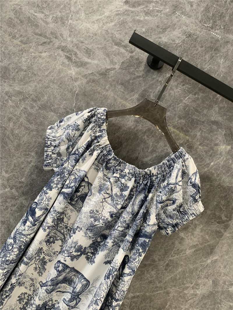 D10r animal jungle print one shoulder dress replica clothing