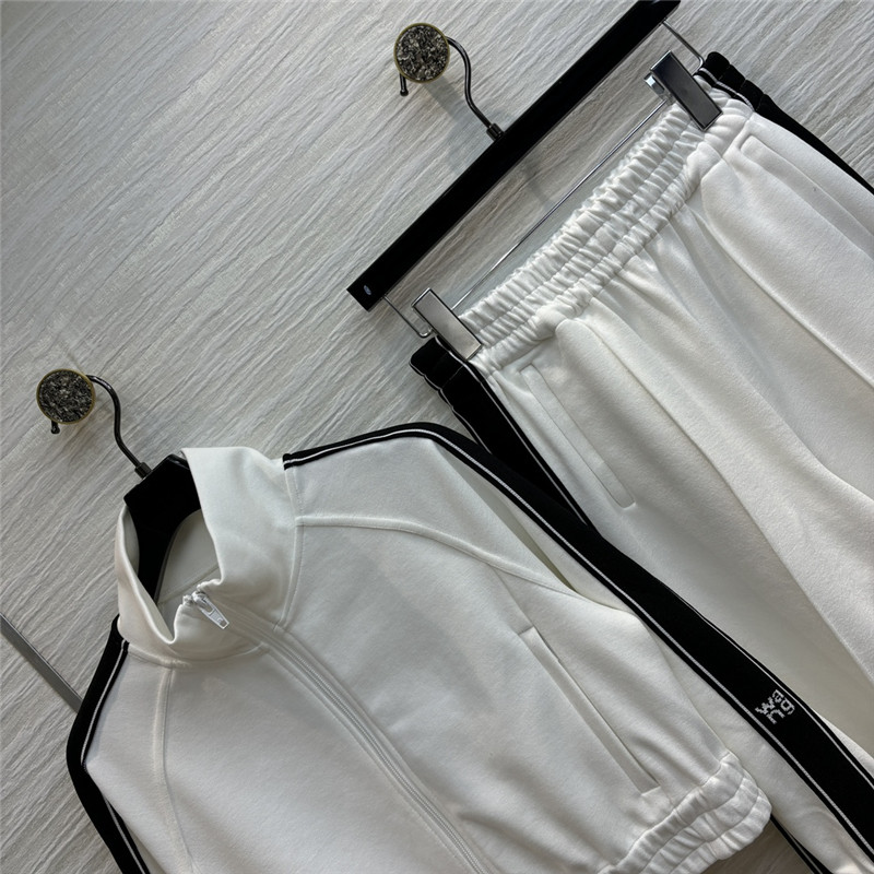 A1exa*der wang zipper sweatshirt + wide-leg pants set