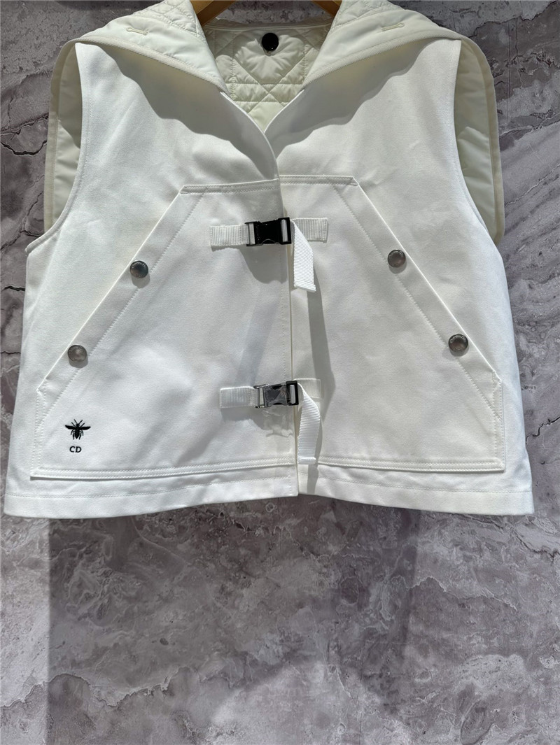 D10r navy collar padded vest replica d&g clothing