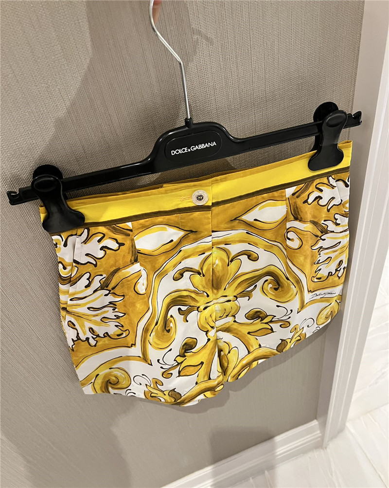 Dolce & Gabbana Majolica-print Cotton Shorts