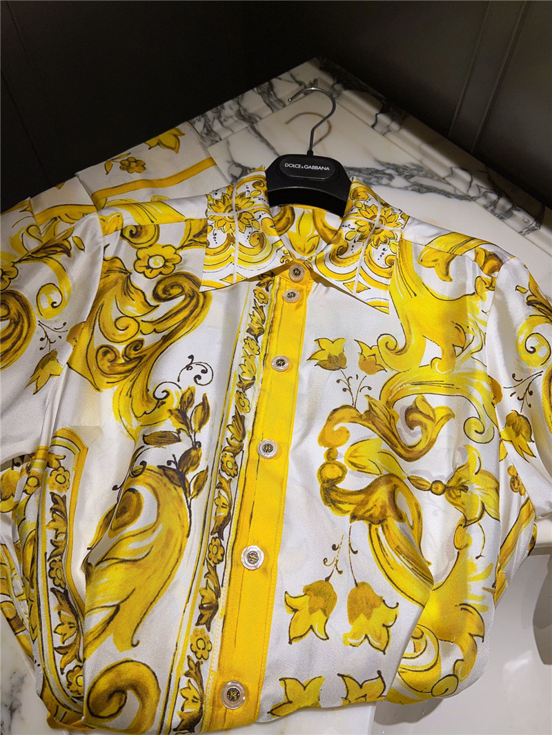 Dolce & Gabbana d&g silk positioning print dress replica clothes