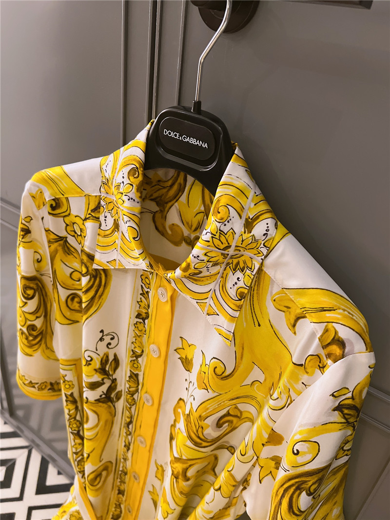 Dolce & Gabbana d&g silk positioning print dress replica clothes