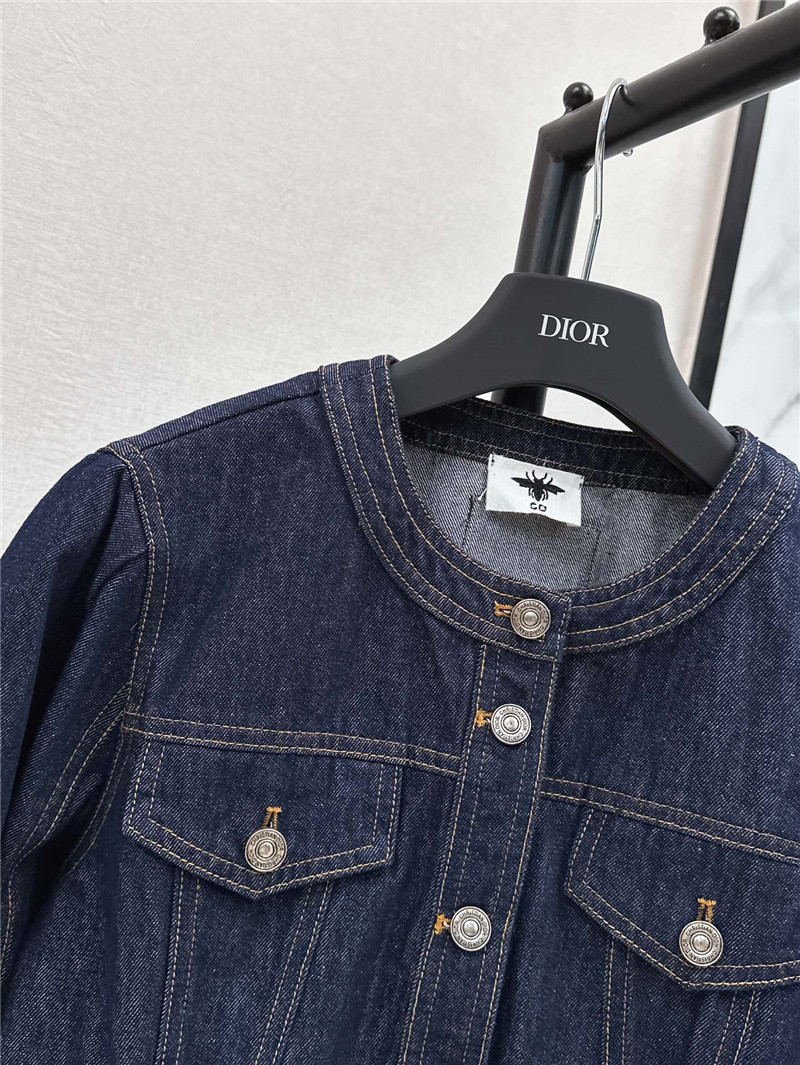 D10r waist round neck denim jacket replica designer clothes