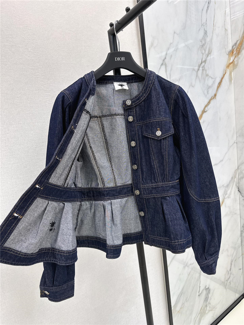 D10r waist round neck denim jacket replica designer clothes
