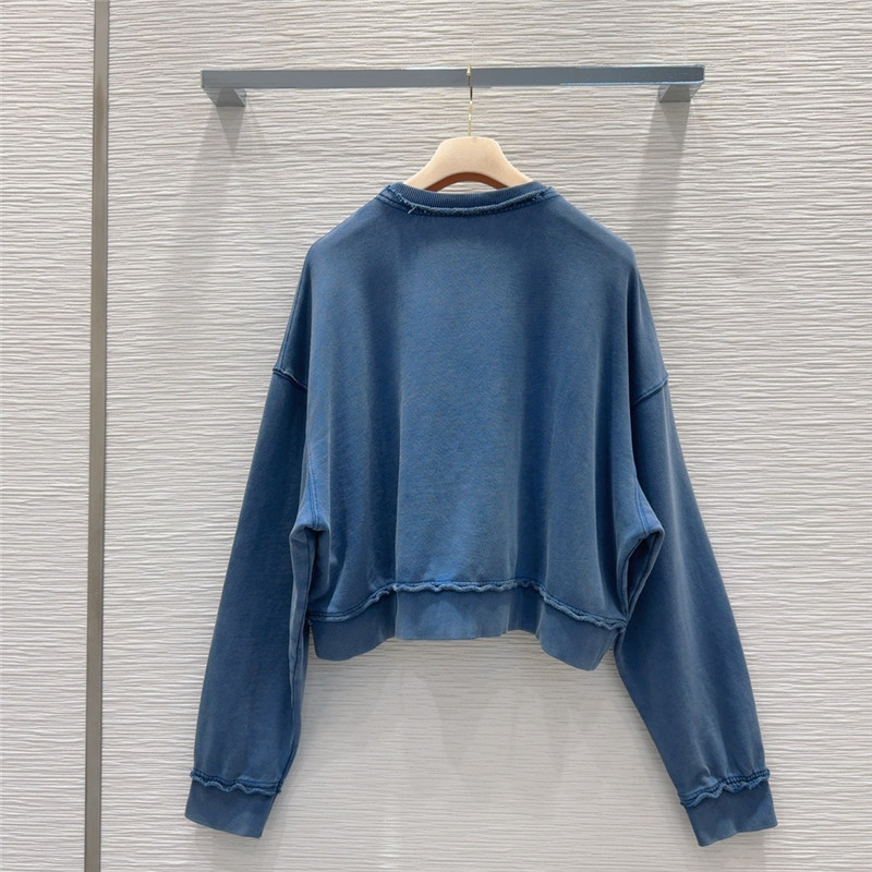 M1um1u simple long-sleeved sweatshirt replica clothing sites