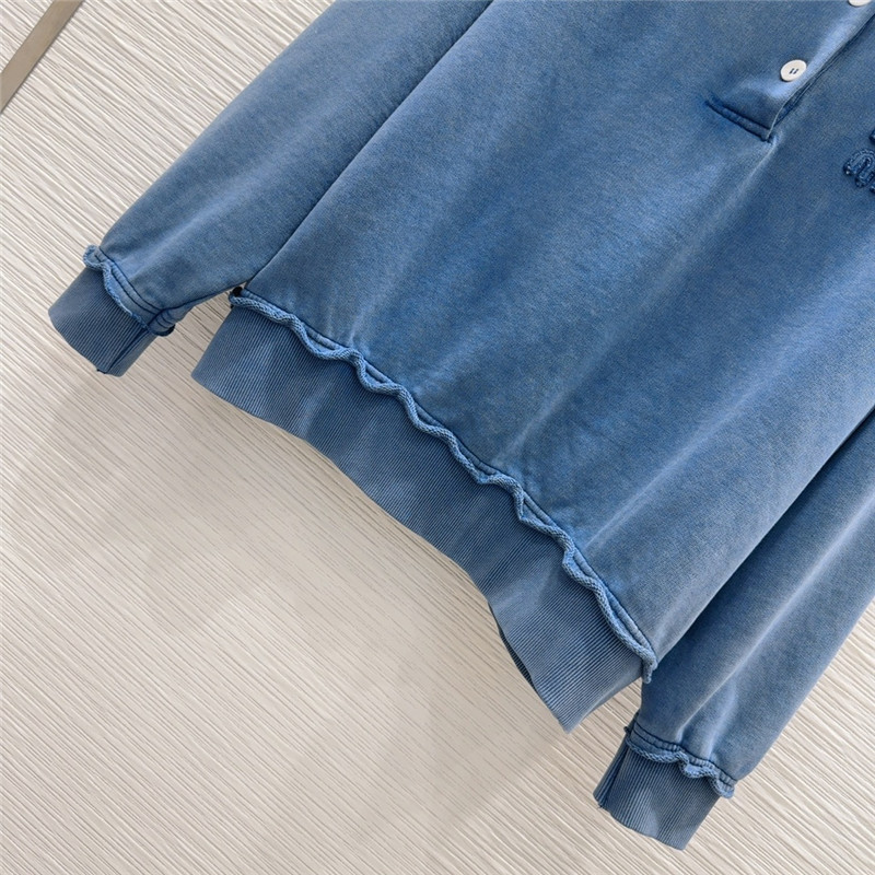 M1um1u simple long-sleeved sweatshirt replica clothing sites