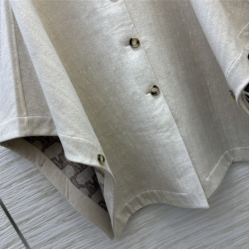 Vanitoo hooded short sheepskin cape coat replica clothes