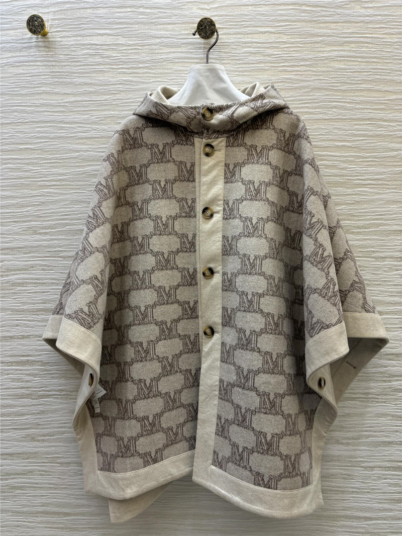 Vanitoo hooded short sheepskin cape coat replica clothes