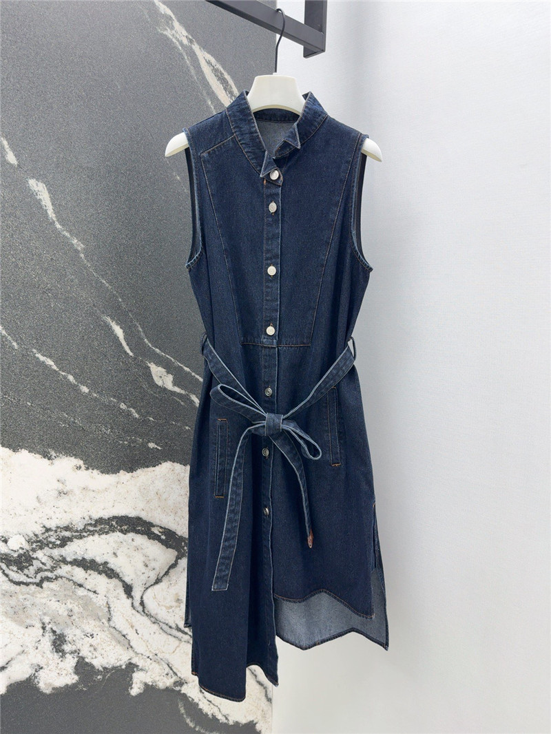 L0ew* vintage washed denim dress replica clothes