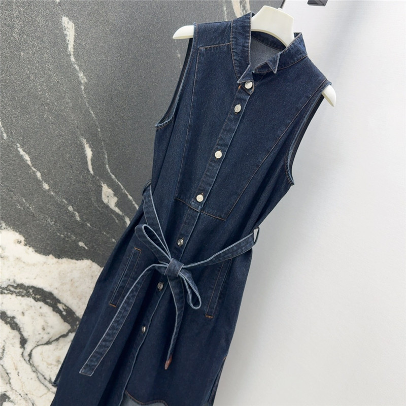 L0ew* vintage washed denim dress replica clothes