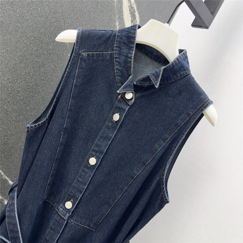 L0ew* vintage washed denim dress replica clothes