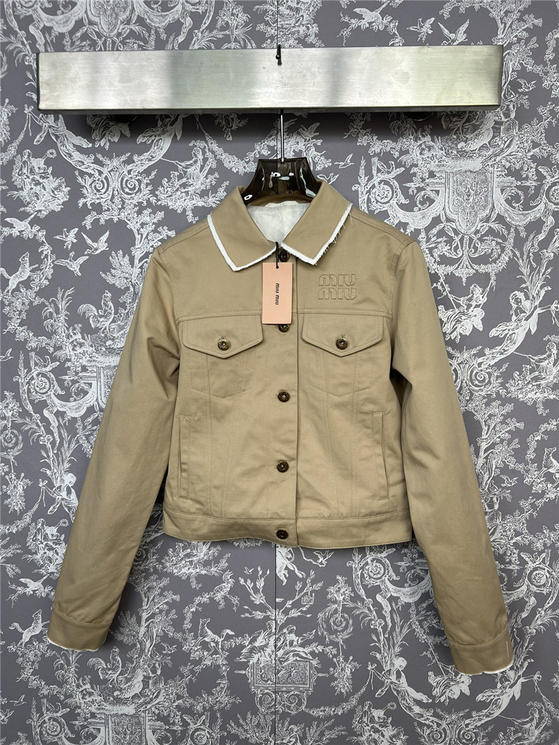 M1um1u lapel jacket replica designer clothes