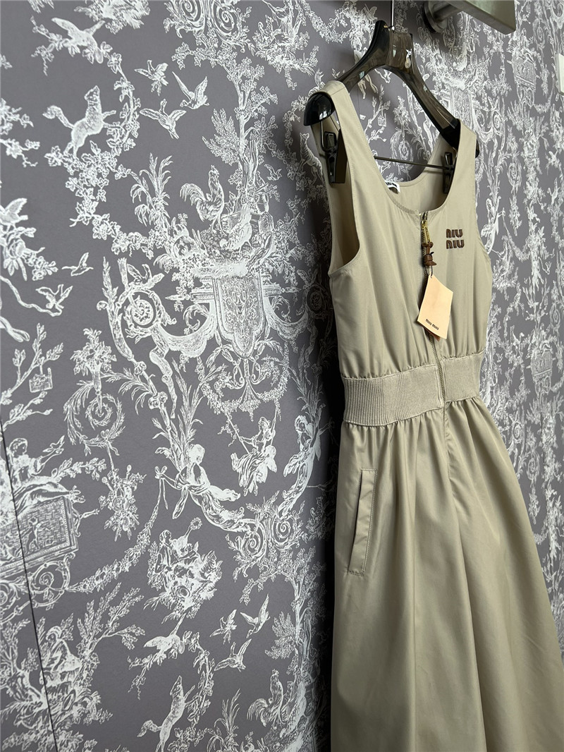 Miu Miu Panama Cotton Fit-And-Flare Dress