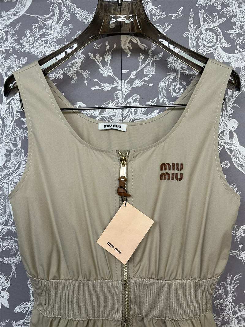 Miu Miu Panama Cotton Fit-And-Flare Dress