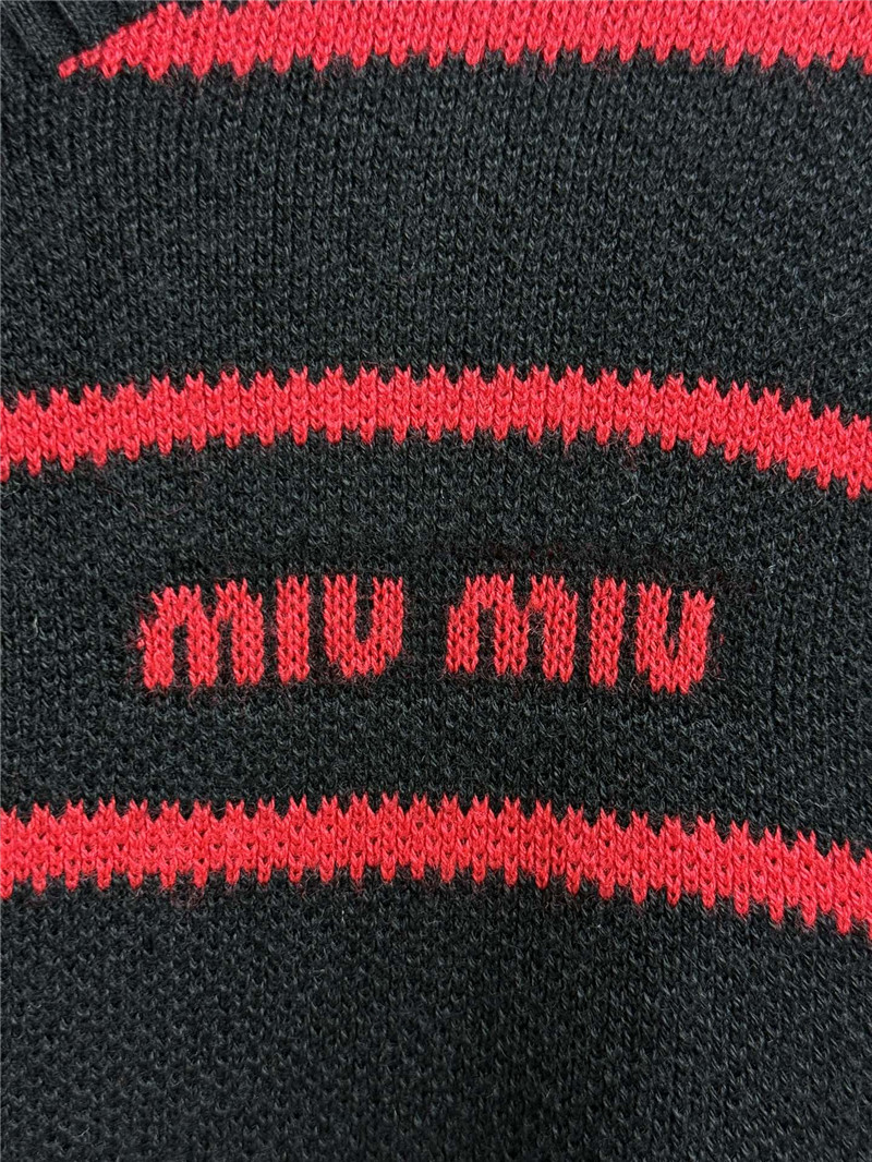 M1um1u contrast striped cardigan replica designer clothes