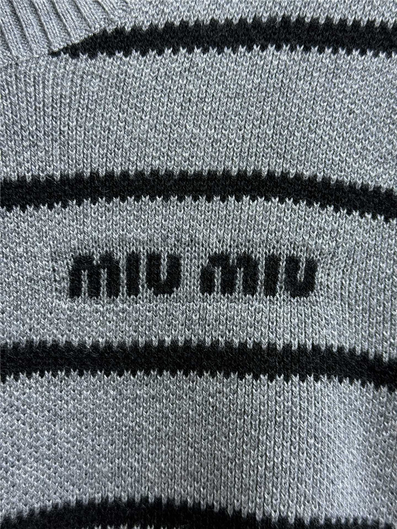 M1um1u contrast striped cardigan replica designer clothes