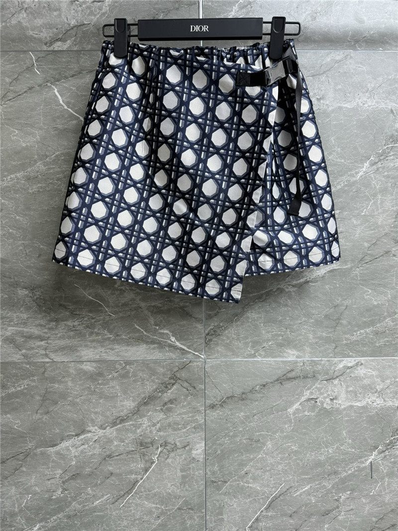 D10r rattan check culottes replica d&g clothing