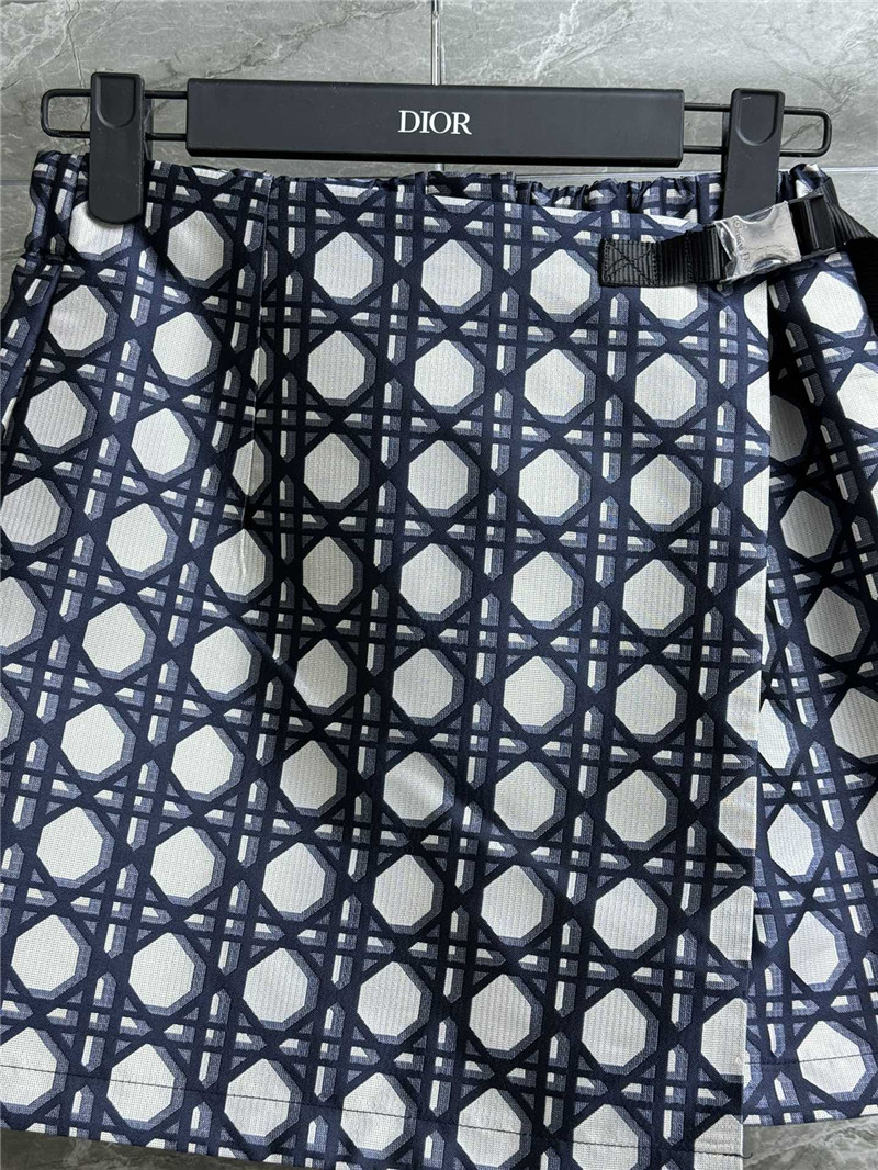 D10r rattan check culottes replica d&g clothing