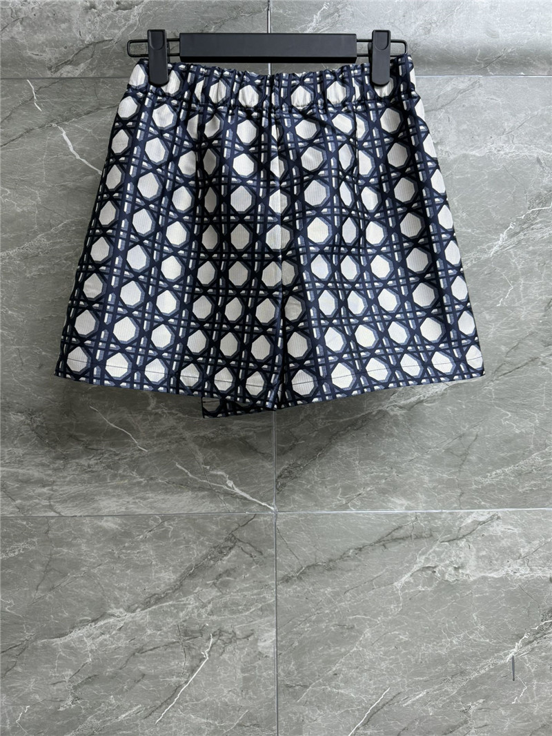 D10r rattan check culottes replica d&g clothing