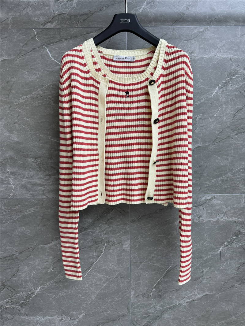 D10r striped knitted two-piece set replica d&g clothing
