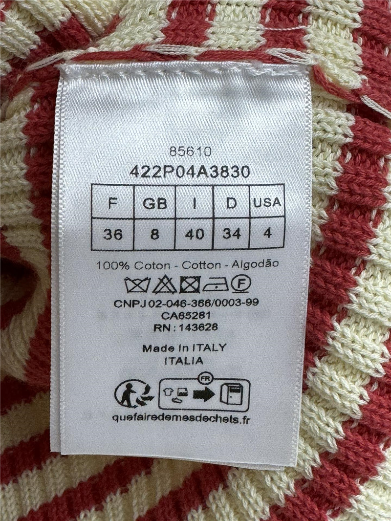 D10r striped knitted two-piece set replica d&g clothing