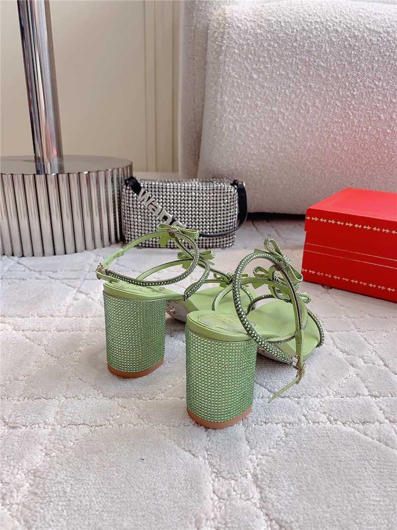 Rene Caovilla Jeweled Caterina Green Sandals