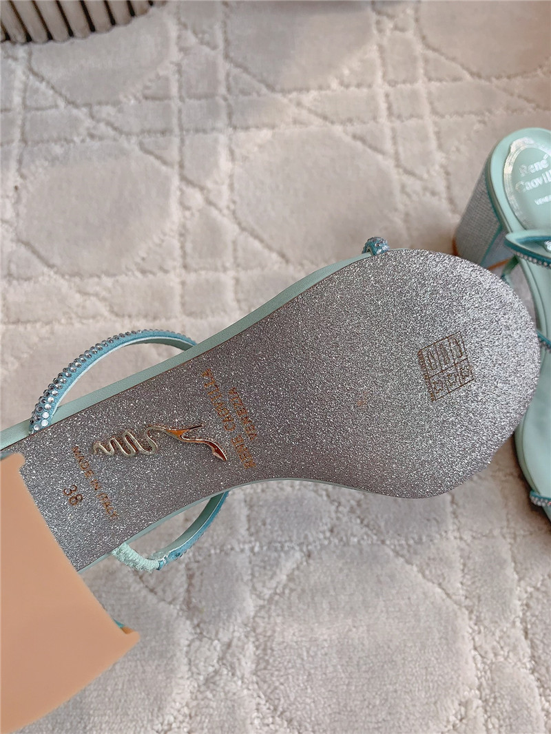 Rene Caovilla Jeweled Caterina Blue Sandals