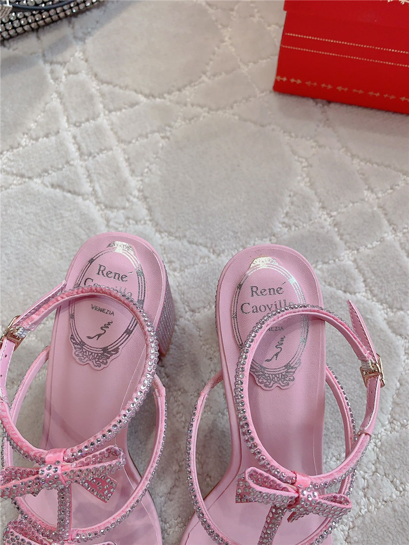 Rene Caovilla Jeweled Caterina Pink Sandals