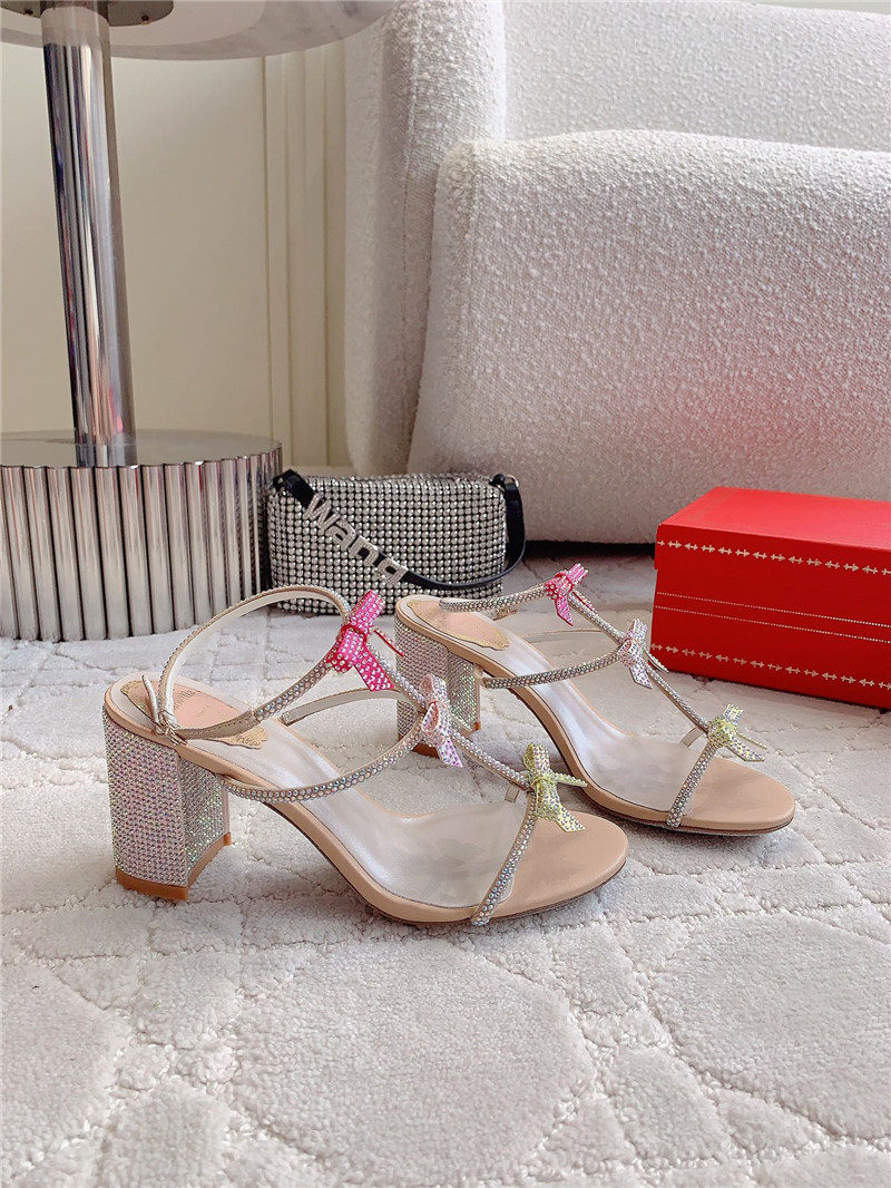 Rene Caovilla Jeweled Caterina Beige Sandals