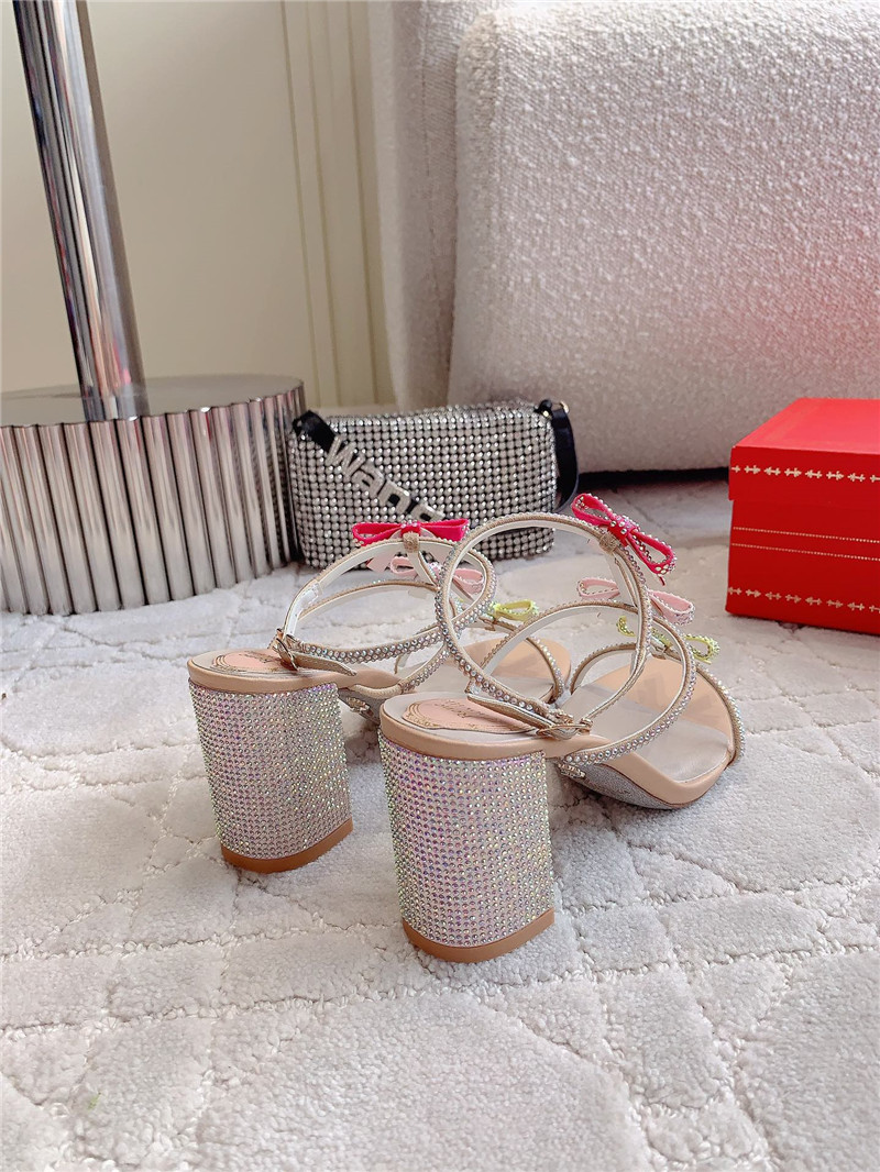 Rene Caovilla Jeweled Caterina Beige Sandals