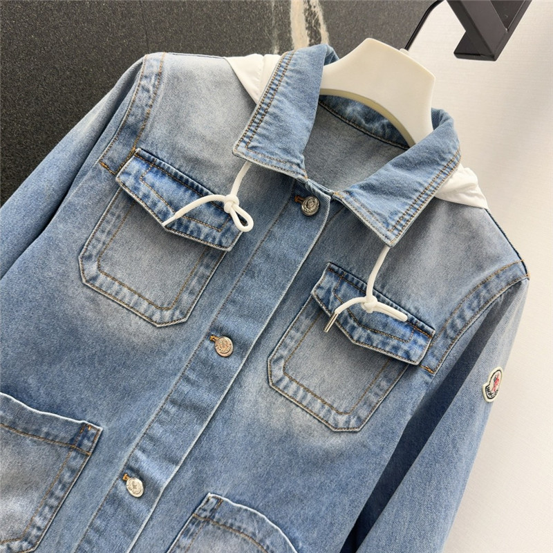 Moncler vintage washed denim jacket replica designer clothes