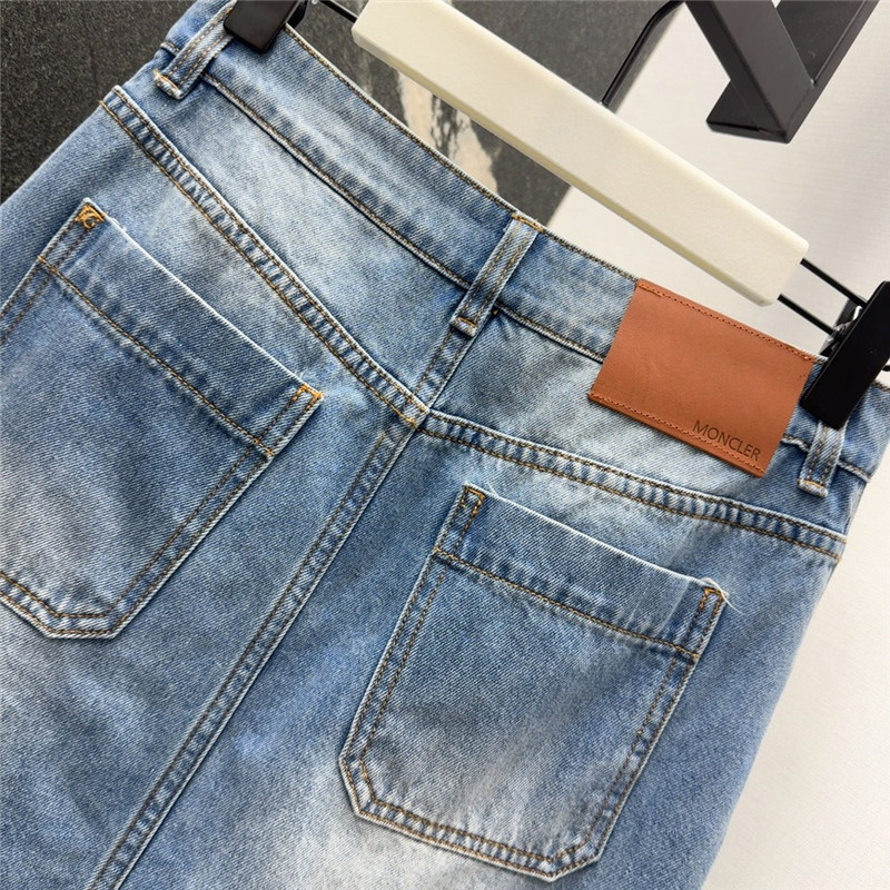 Moncler buttoned denim midi skirt replica d&g clothing