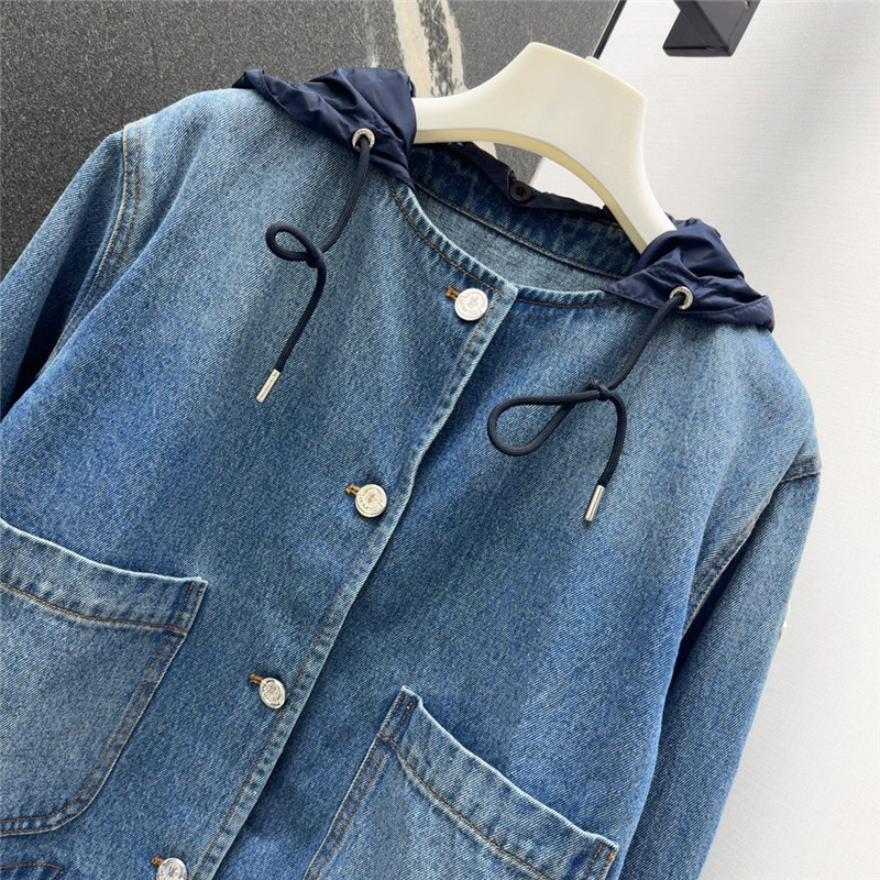 Moncler vintage washed denim jacket replica clothes