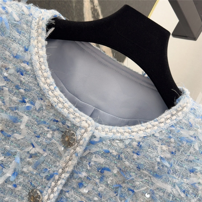 Ch**el colorful tweed jacket replica designer clothes