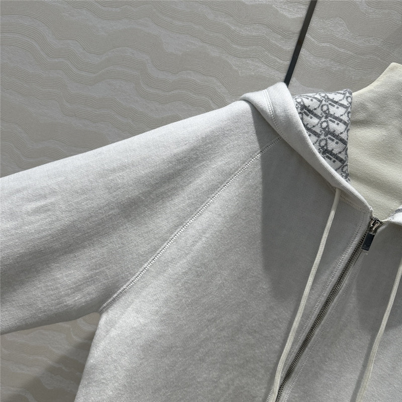 D10r old flower logo zipper cashmere jacket replicas clothes