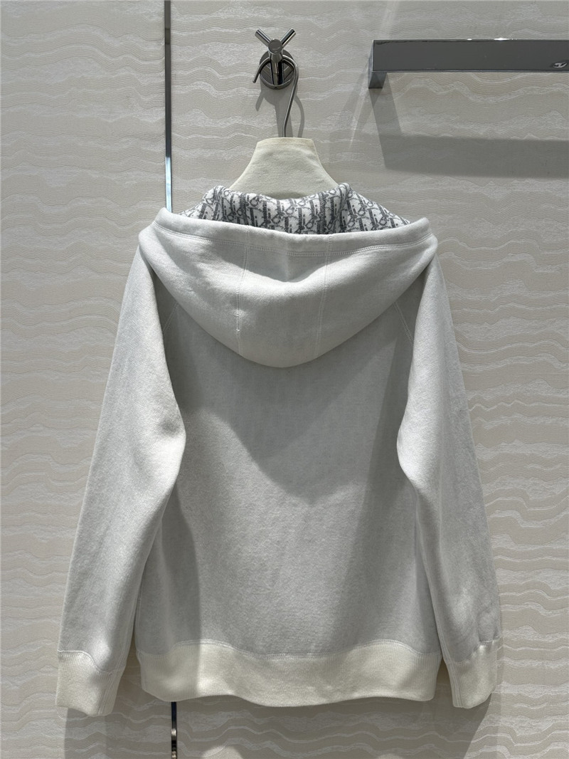 D10r old flower logo zipper cashmere jacket replicas clothes