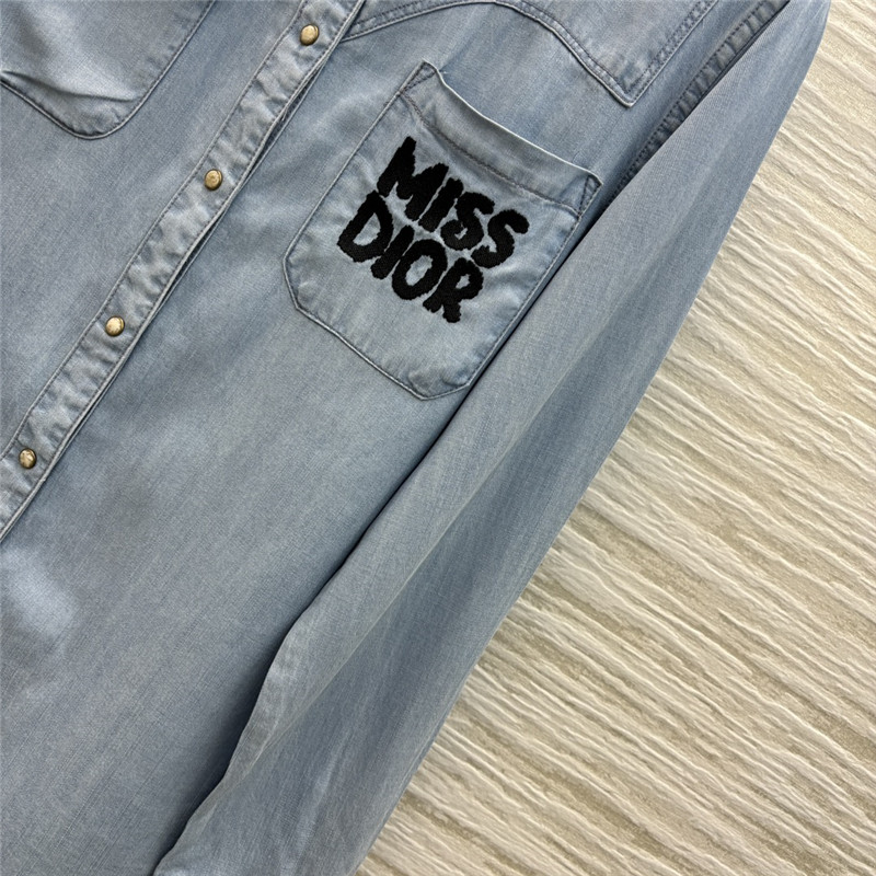 D10r washed blue denim shirt replica d&g clothing