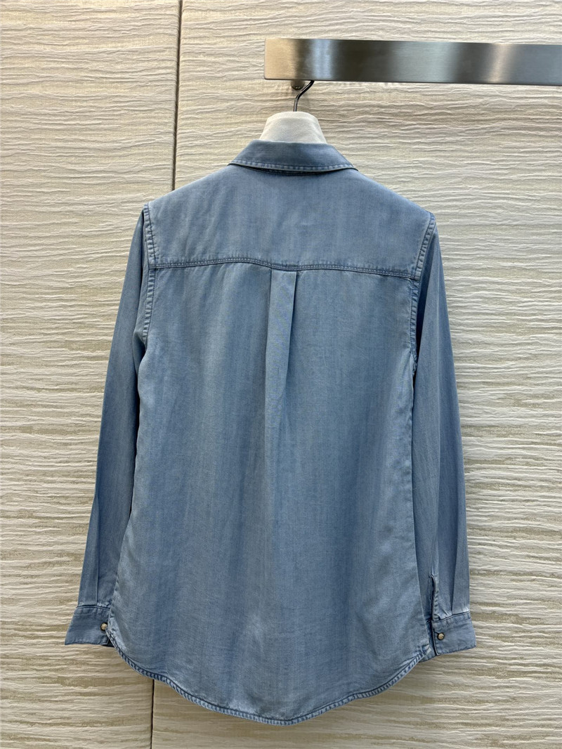D10r washed blue denim shirt replica d&g clothing