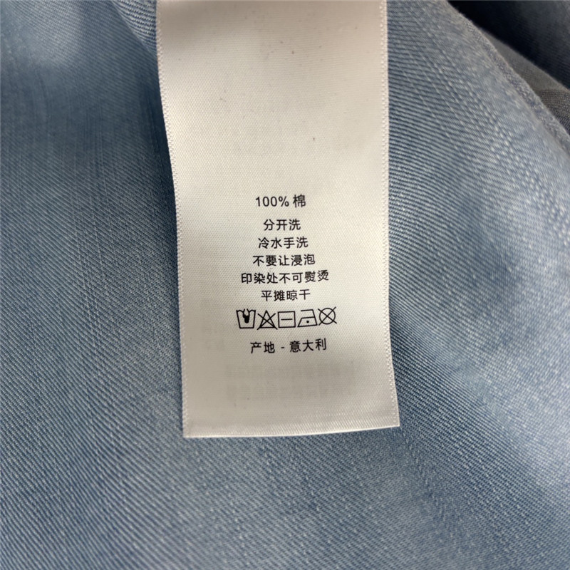 D10r washed blue denim shirt replica d&g clothing