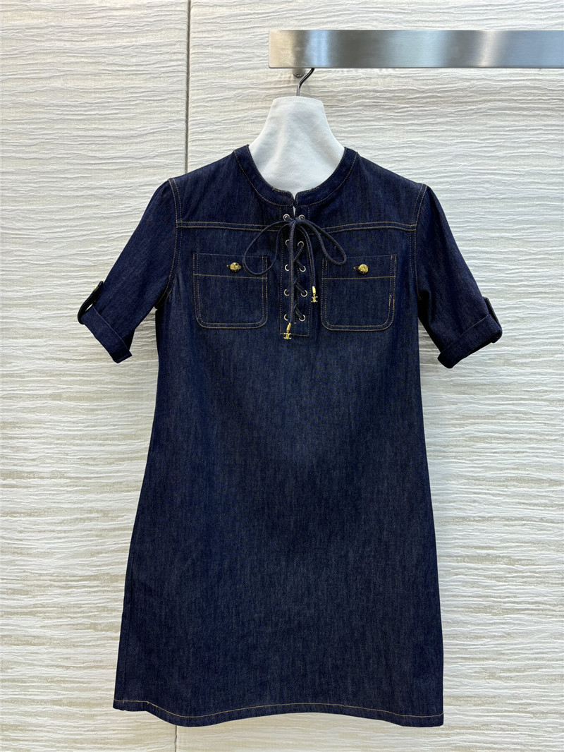 Ce1i*e short sleeve denim dress replica clothing sites