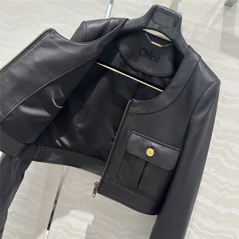 Chloé short lambskin jacket replica clothes