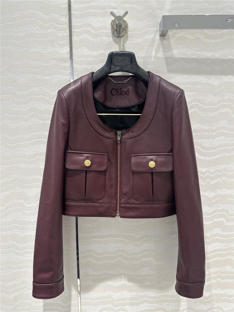 Chloé short lambskin jacket replica clothes