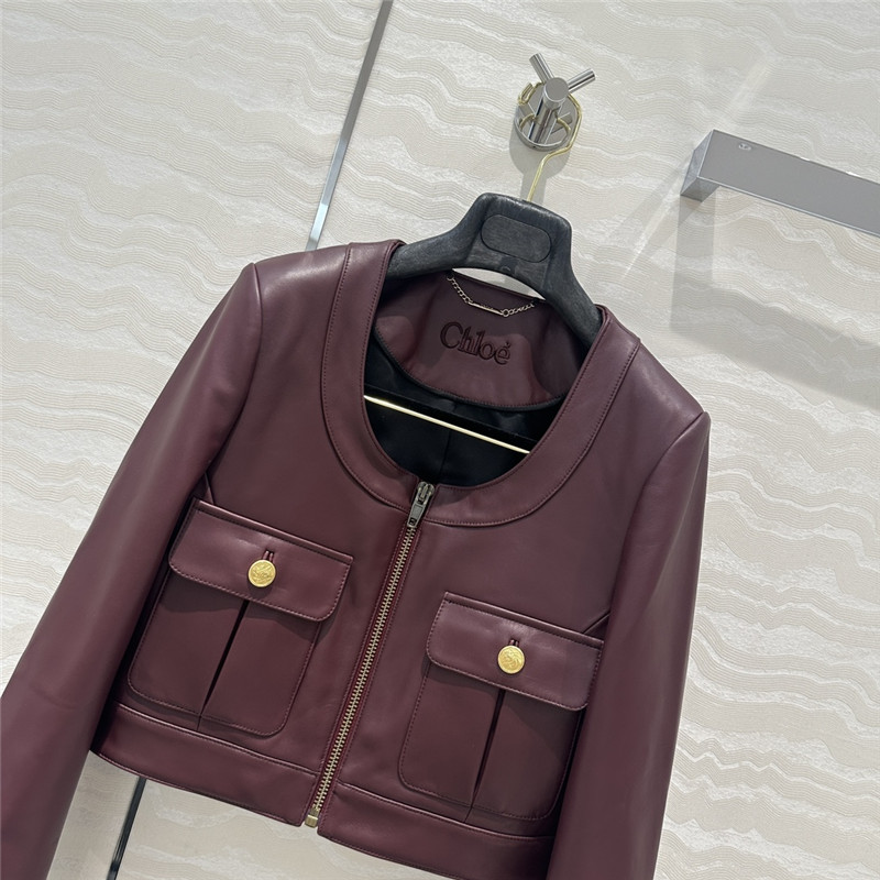Chloé short lambskin jacket replica clothes